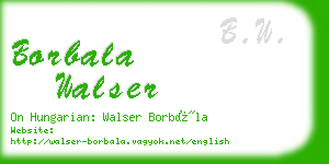 borbala walser business card